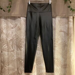 Everbellus Womens Faux Leather High Waisted Leggings Size L